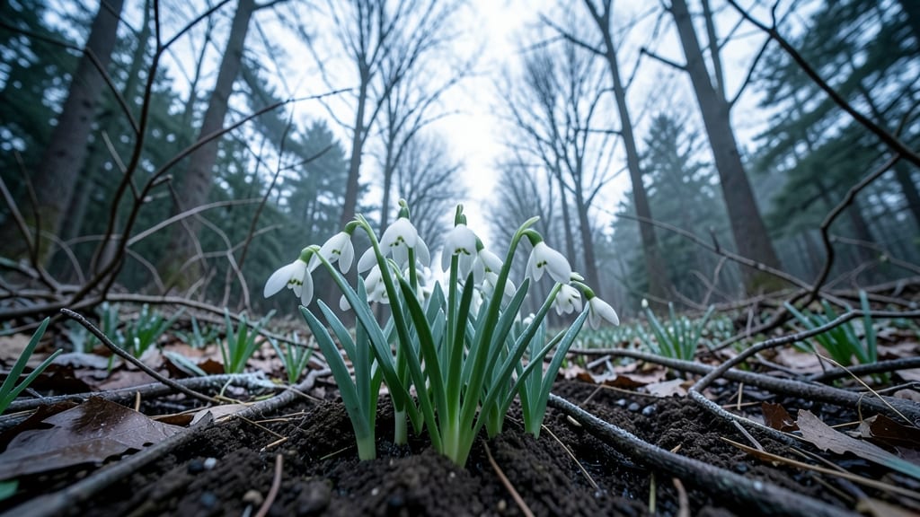 Snowdrops Galanthus Nivalis for Early Blooms