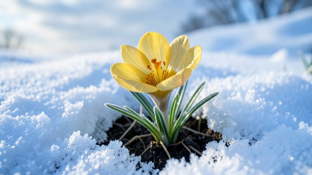 Golden Raindrop Crocus: Tiny but Mighty Winter Flower